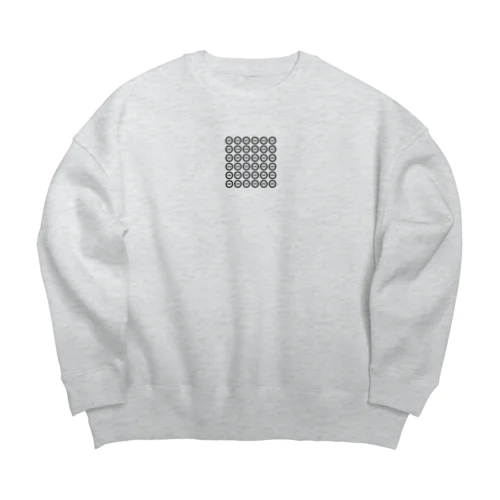 135°Kモザイクseries Big Crew Neck Sweatshirt