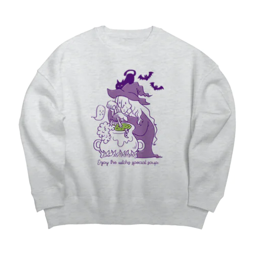 魔女の特製スープを召し上がれ Big Crew Neck Sweatshirt