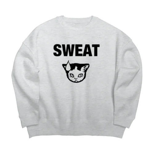 スウェットねこ Big Crew Neck Sweatshirt