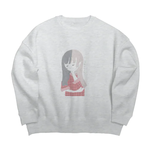 タバコを吸ってる Big Crew Neck Sweatshirt