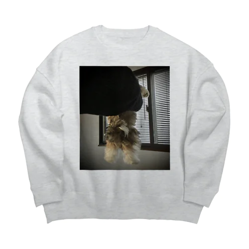 竹輪(ちくわ)足のポプお Big Crew Neck Sweatshirt