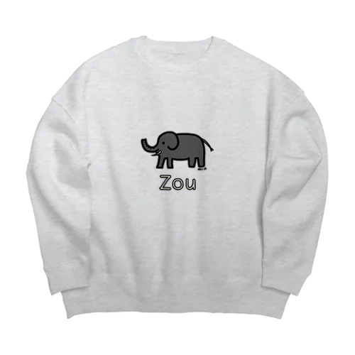 Zou (ゾウ) 色デザイン Big Crew Neck Sweatshirt