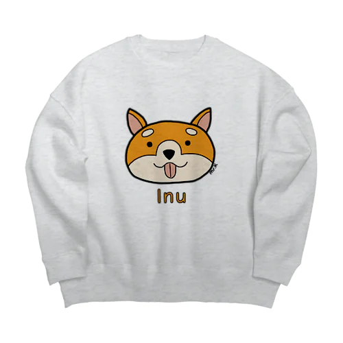 Inu (犬) 色デザイン Big Crew Neck Sweatshirt