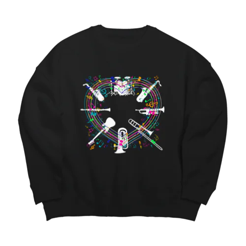 629_inst_white Big Crew Neck Sweatshirt