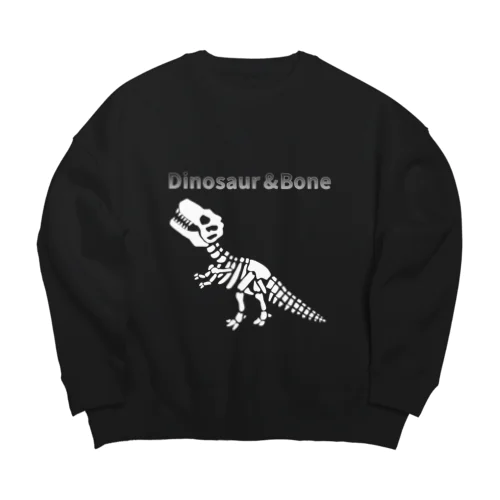 恐竜の化石スウェット Big Crew Neck Sweatshirt