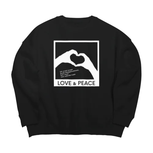 LOVE and PEACE Big Crew Neck Sweatshirt