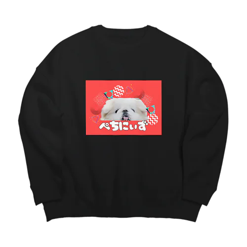 いちごイロ　ぺちにぃず Big Crew Neck Sweatshirt