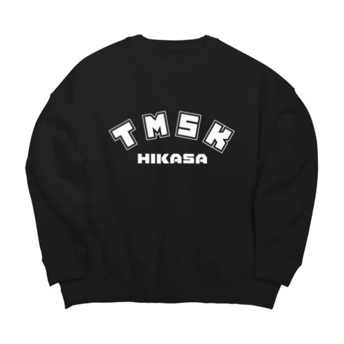 緋笠トモシカ "VOMS BLACK" Big Crew Neck Sweatshirt