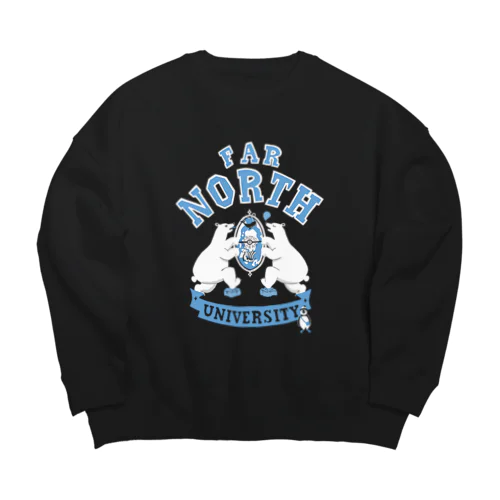 FAR NORTH UNIVERSITY   Blue & White ビッグシルエットスウェット