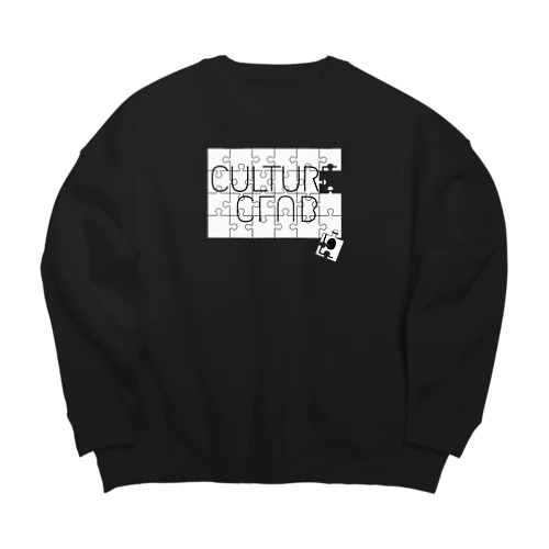 [Culture Club] Puzzle Oversized SweatShirts① Big Crew Neck Sweatshirt