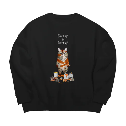 トラになりたいネコ Big Crew Neck Sweatshirt