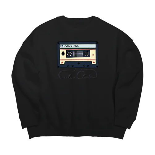 [ Culture Club ] CASSETTE TAPE OVERSIZED SWEAT SHIRT② Big Crew Neck Sweatshirt