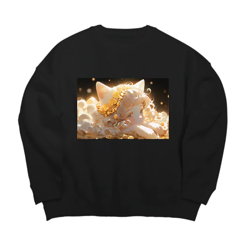 Het kat met de parel  Big Crew Neck Sweatshirt