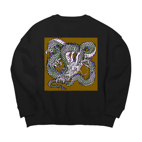 龍(黄) Big Crew Neck Sweatshirt