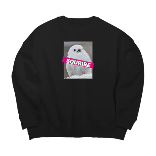 【サロベツのシマエナガ】 Big Crew Neck Sweatshirt