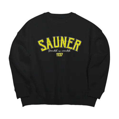 SAUNER1137 Yellow -Black- Big Crew Neck Sweatshirt