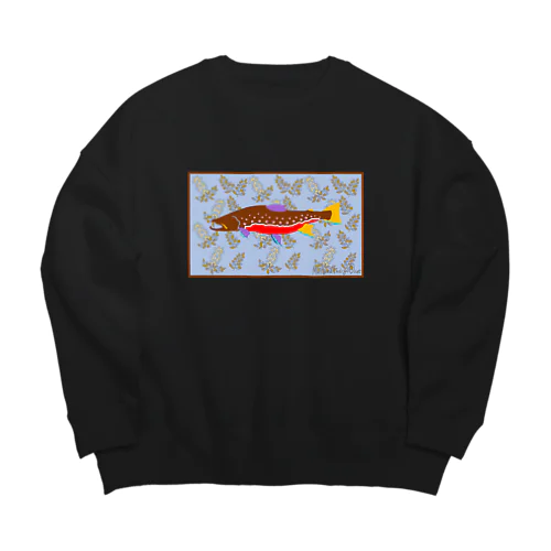 アカハラマス×花束×草束 Big Crew Neck Sweatshirt