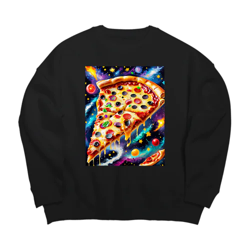 ピザギャラクシー Big Crew Neck Sweatshirt