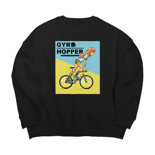 GYRO HOPPER (inked fixie girl) Big Crew Neck Sweatshirt