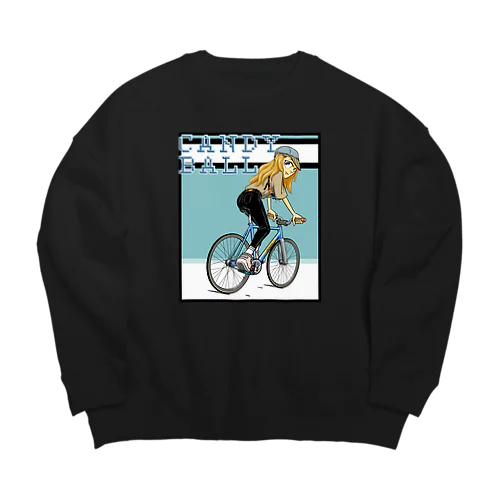 CANDY BALL (fixie girl) Big Crew Neck Sweatshirt