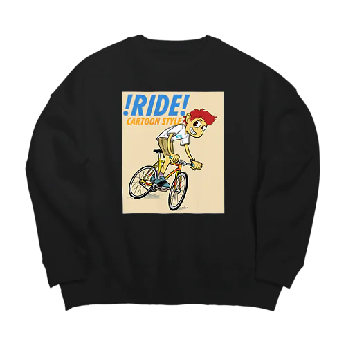 !RIDE! (CARTOON STYLE) Big Crew Neck Sweatshirt