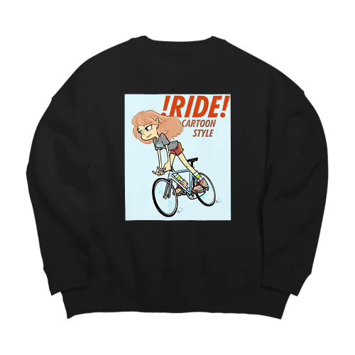 !RIDE! (CARTOON STYLE) Big Crew Neck Sweatshirt