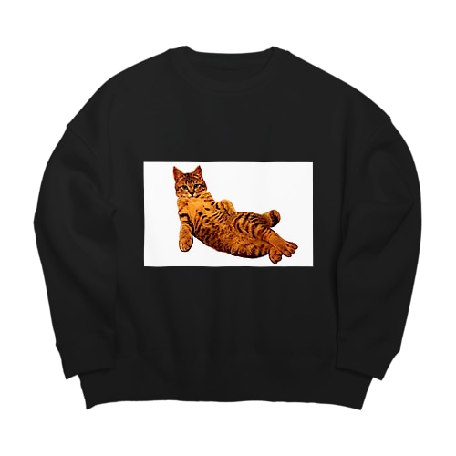 Elegant Cat ③ Big Crew Neck Sweatshirt