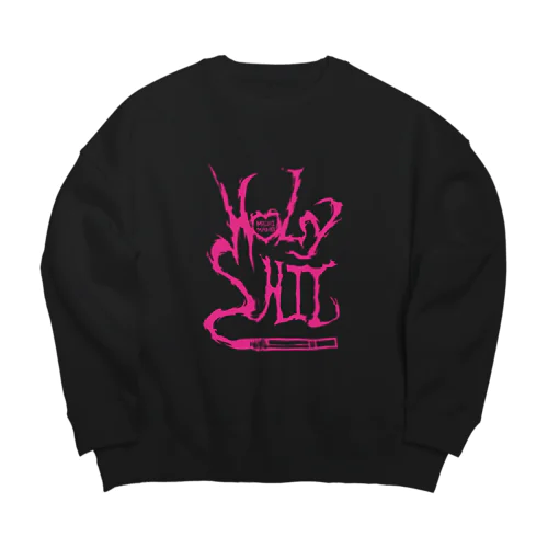 HOLYSHIT PINK LOGO Big Crew Neck Sweatshirt