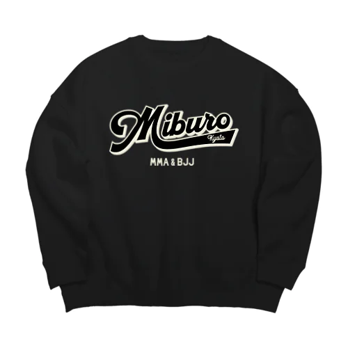 ベースボールロゴ 黒 Big Crew Neck Sweatshirt