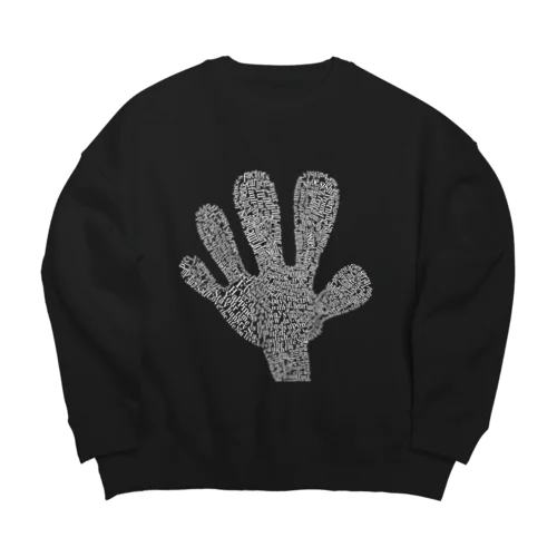 Big Hand SWEAT Black Big Crew Neck Sweatshirt