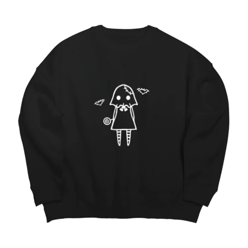 OBAKE HEAD GIRL Big Crew Neck Sweatshirt