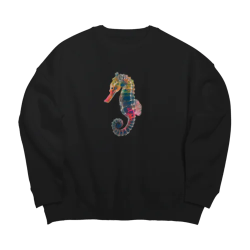 gummy_ seahorse_1 Big Crew Neck Sweatshirt