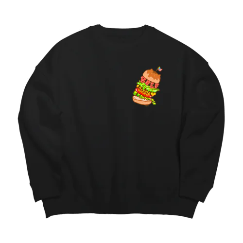 ハンバーガー② Big Crew Neck Sweatshirt