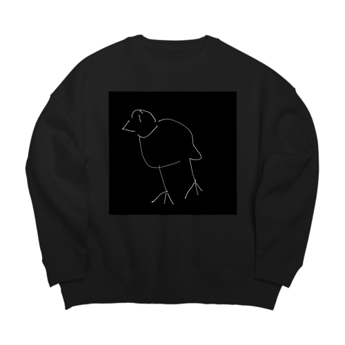 いぱどひよこ Big Crew Neck Sweatshirt