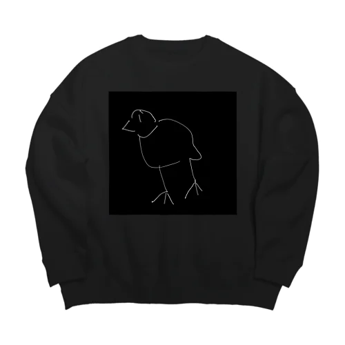 いぱどひよこ Big Crew Neck Sweatshirt