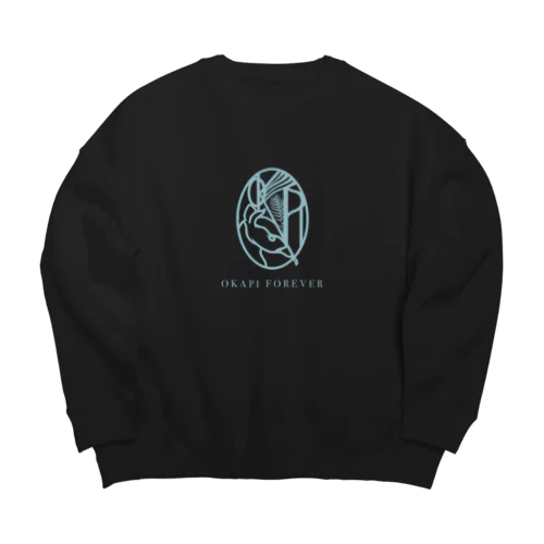 OKAPI FOREVER(Emblem color:Mint blue) Big Crew Neck Sweatshirt
