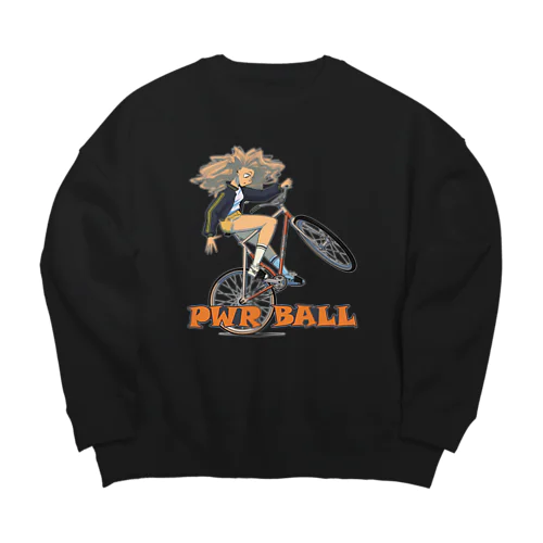 "PWR BALL" Big Crew Neck Sweatshirt