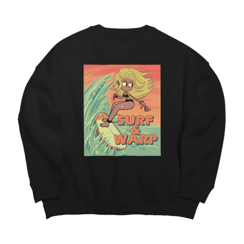 "SURF & WARP" Big Crew Neck Sweatshirt