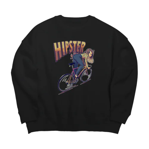 "HIPSTER" Big Crew Neck Sweatshirt