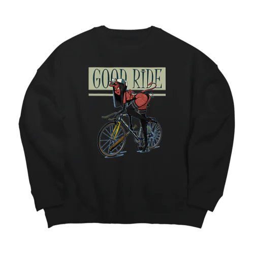 "GOOD RIDE" Big Crew Neck Sweatshirt