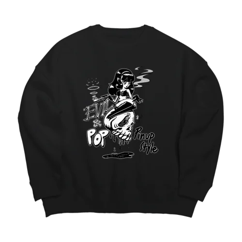 “evil & pop" #1 Big Crew Neck Sweatshirt