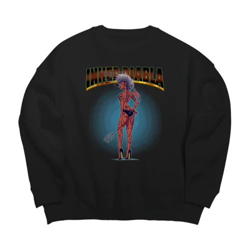 "INKED DIABLA" Big Crew Neck Sweatshirt