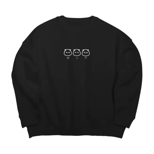 白ぱんだ。 Big Crew Neck Sweatshirt