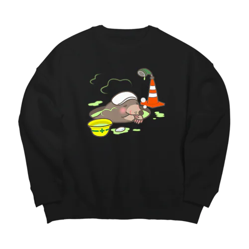 はたらくモグラ Big Crew Neck Sweatshirt