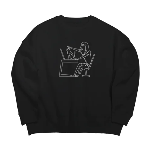 古代エジプトのリモートワーク Big Crew Neck Sweatshirt