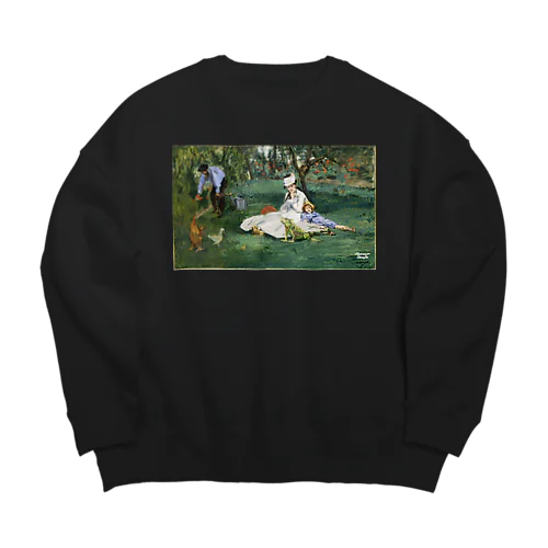 モネとグリーンイグアナ Big Crew Neck Sweatshirt