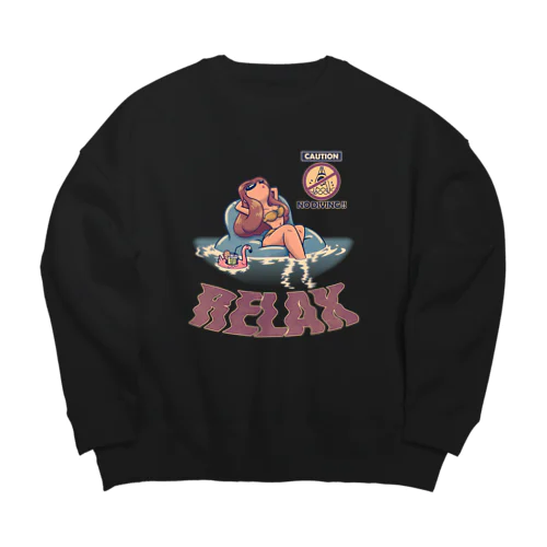 "RELAX" Big Crew Neck Sweatshirt