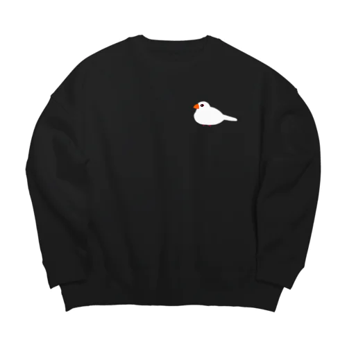 白文鳥のぶんちゃん Big Crew Neck Sweatshirt