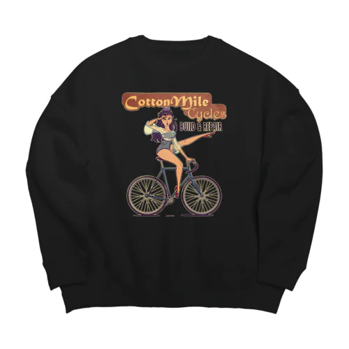 "Cotton Mile Cycles" Big Crew Neck Sweatshirt