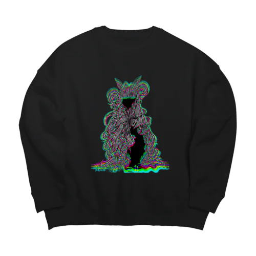 頑戯魔離あなめちん Big Crew Neck Sweatshirt